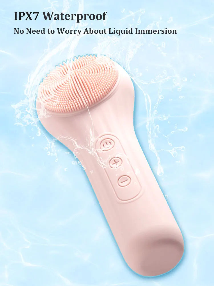 Rechargeable Sonic Facial Cleansing Brush – Waterproof Exfoliating Face Scrubber for Men & Women