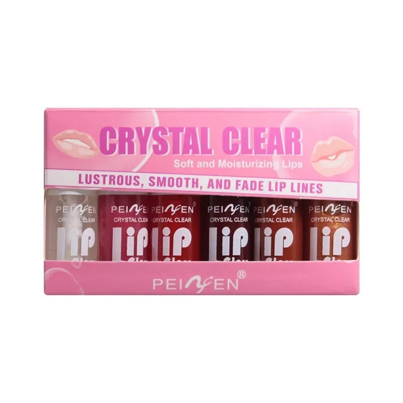 6PCS Moisturizing Lip Gloss Set – Hydrating Lip Oil, Plumper & Liquid Lipstic
