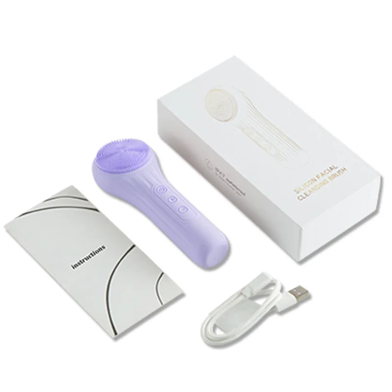 Rechargeable Sonic Facial Cleansing Brush – Waterproof Exfoliating Face Scrubber for Men & Women