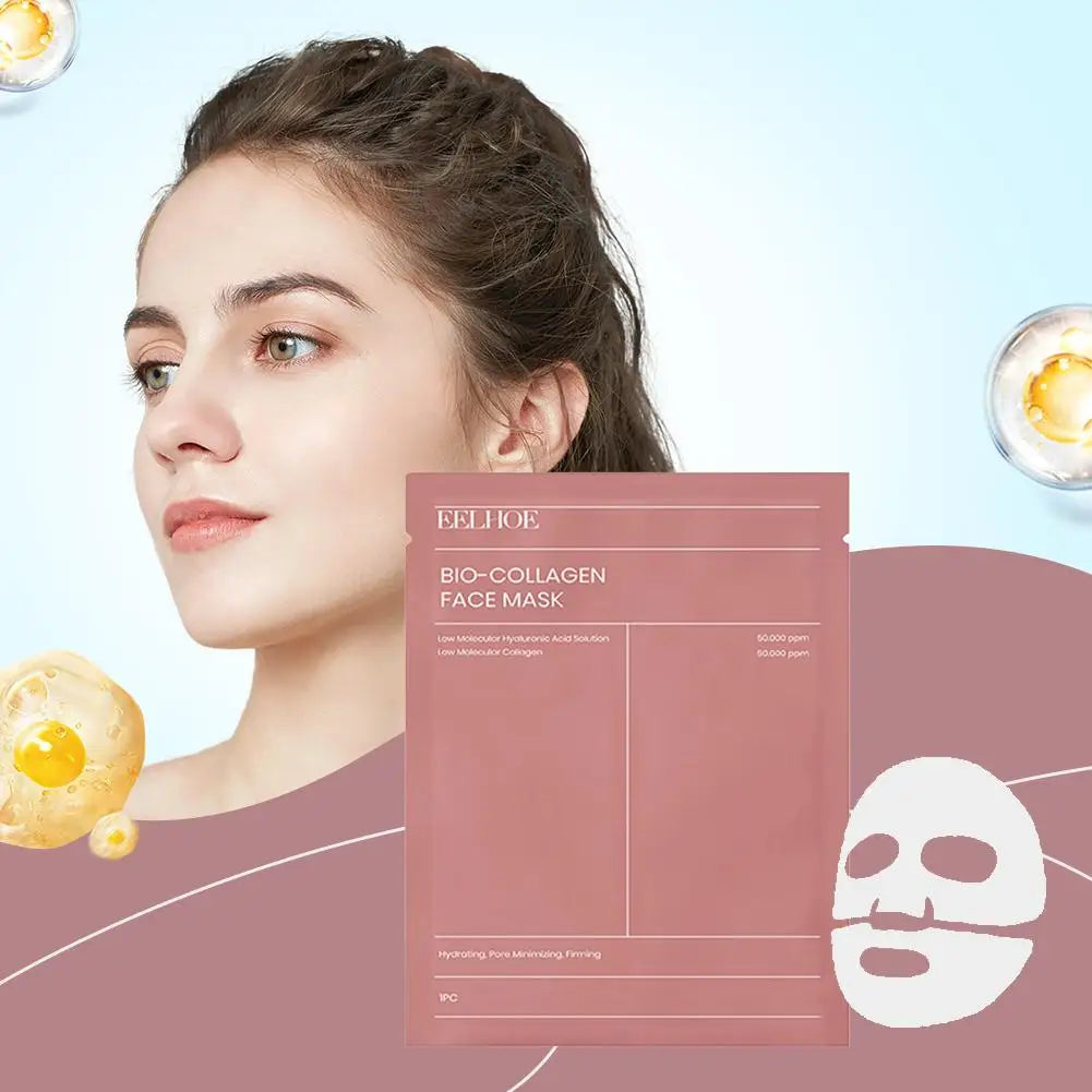 Bio Collagen Face Mask – Hydrating, Pore-Minimizing & Brightening (1/5/10 Pcs)