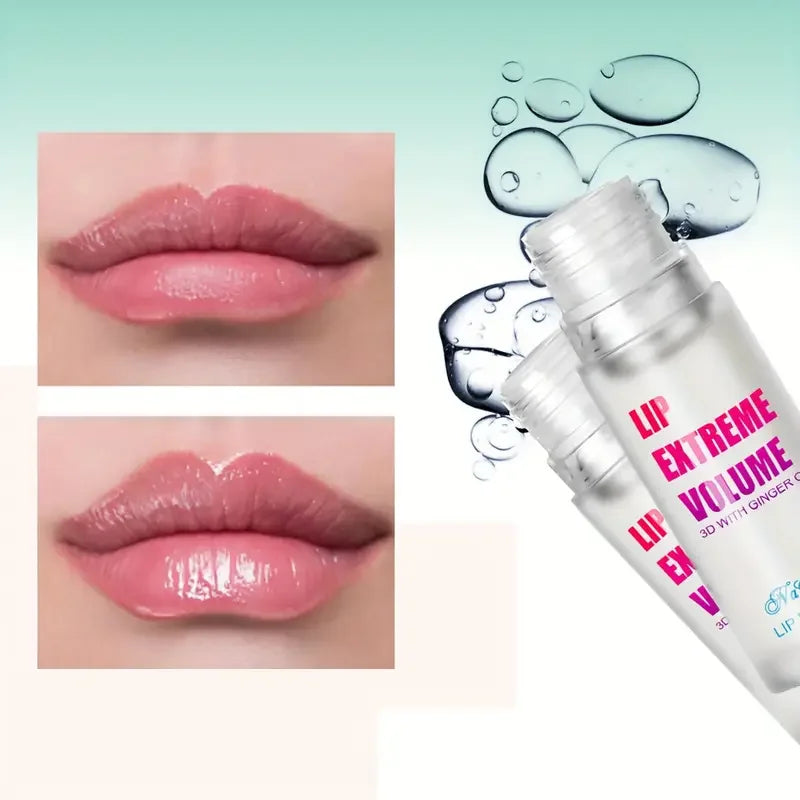 Ginger & Mint Lip Plumper Oil – Natural Hydrating Lip Gloss Serum