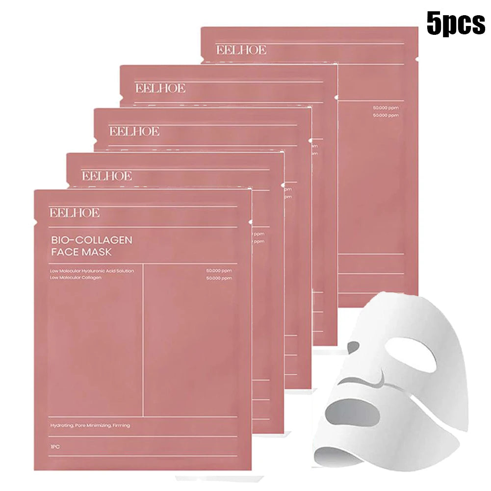 Bio Collagen Face Mask – Hydrating, Pore-Minimizing & Brightening (1/5/10 Pcs)