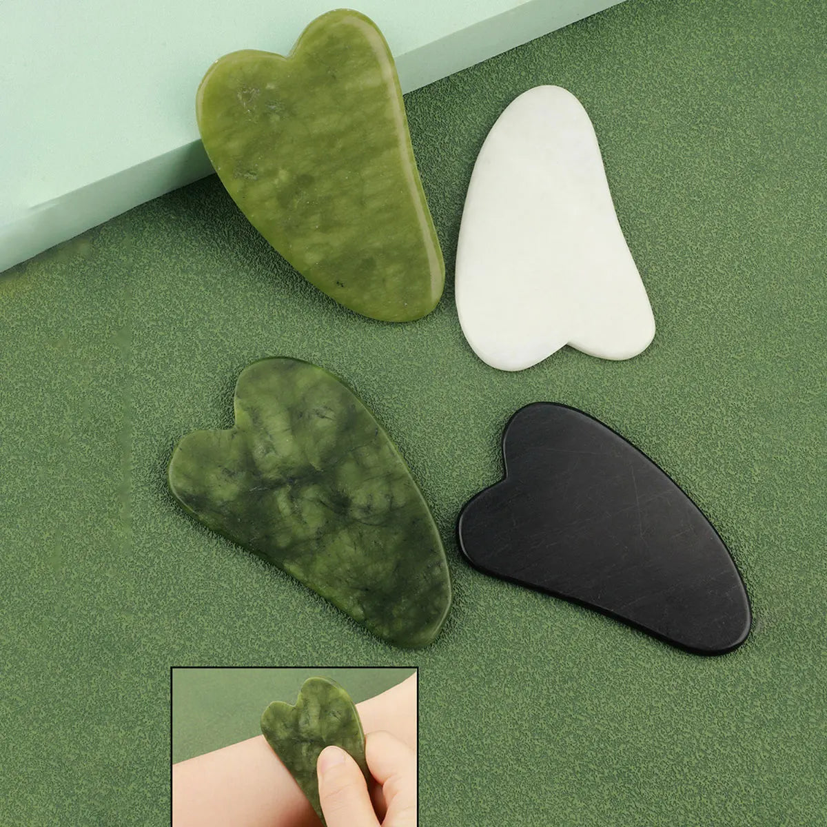 3-in-1 Jade Roller & Gua Sha Facial Massage Set