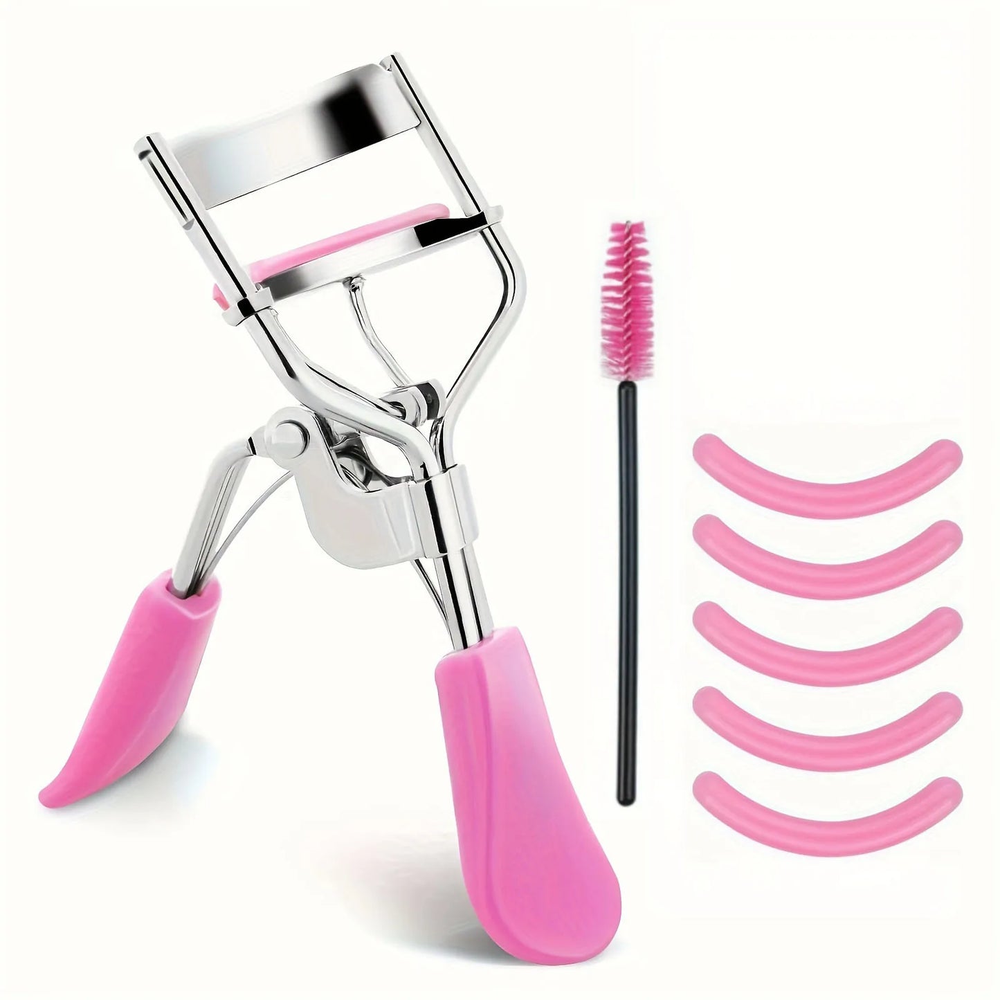 7/15pcs Eyelash Curler Set with Pads, Tweezers, Brushes & Mascara Wands for Women