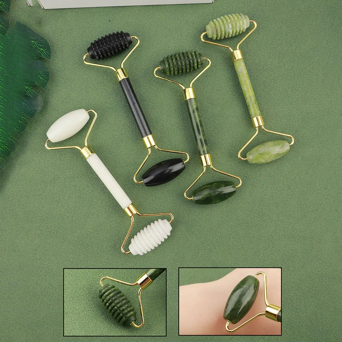 3-in-1 Jade Roller & Gua Sha Facial Massage Set