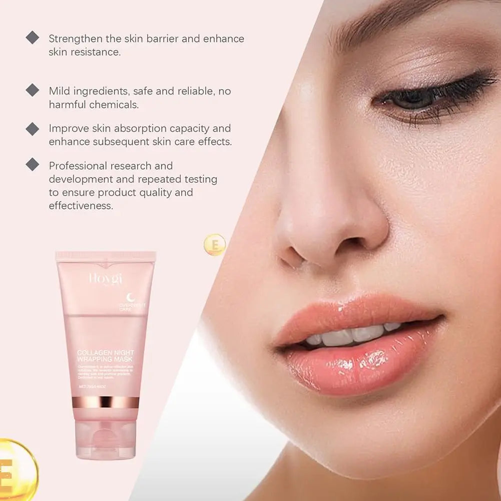 Collagen Clay Night Face Mask – Hydrating Overnight Skincare (75 ml)