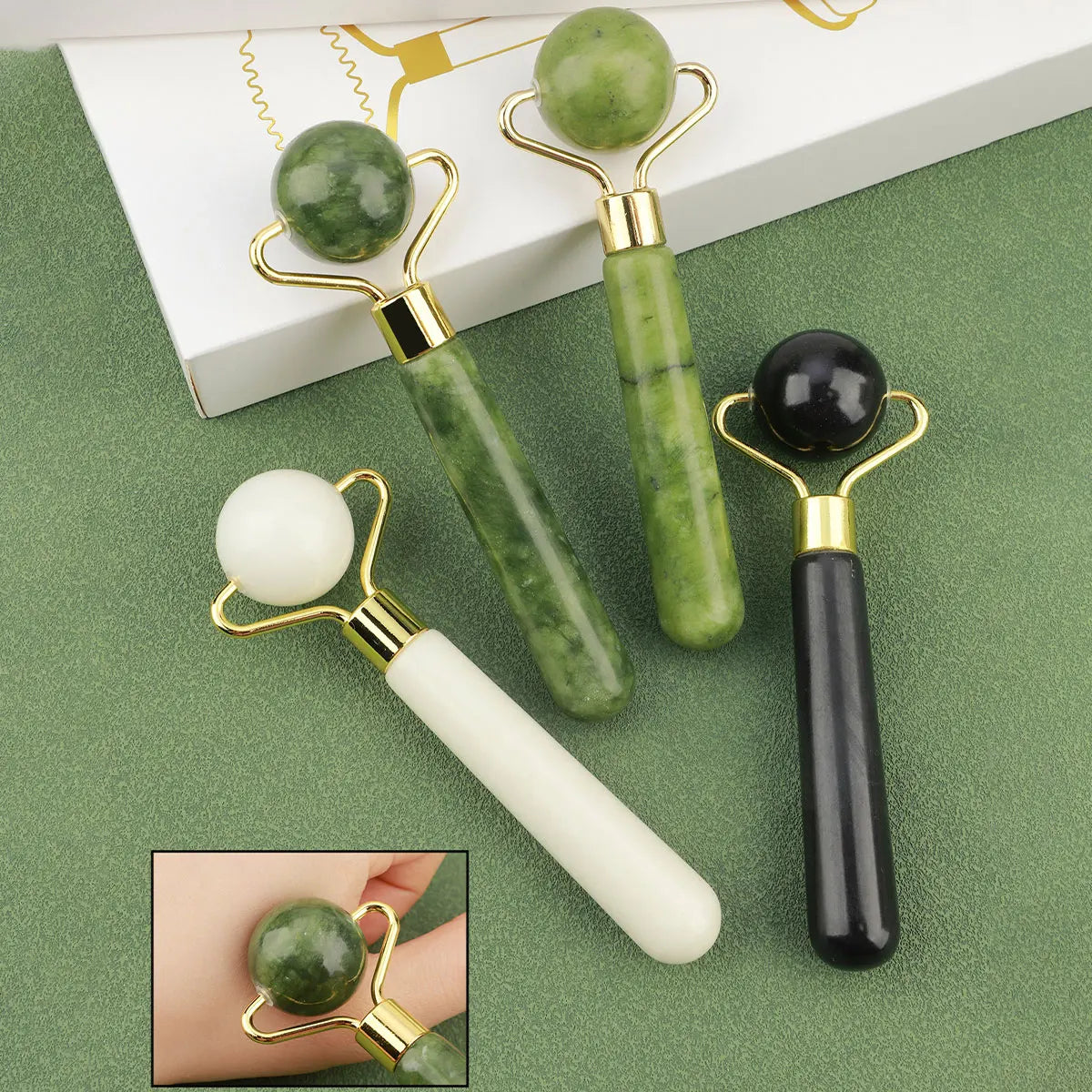 3-in-1 Jade Roller & Gua Sha Facial Massage Set
