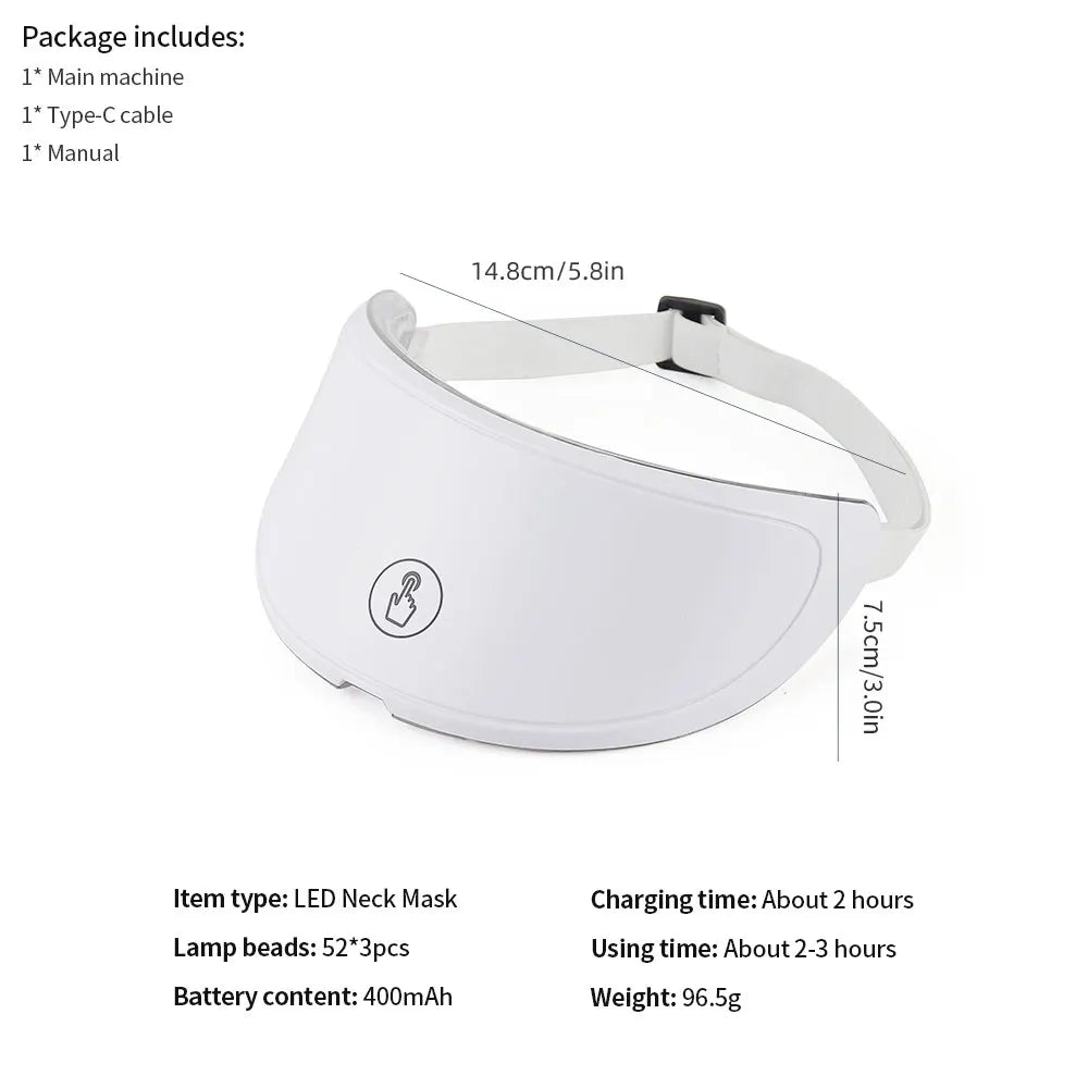 Wireless 7-Color LED Face & Neck Mask – Skin Tightening & Rejuvenation
