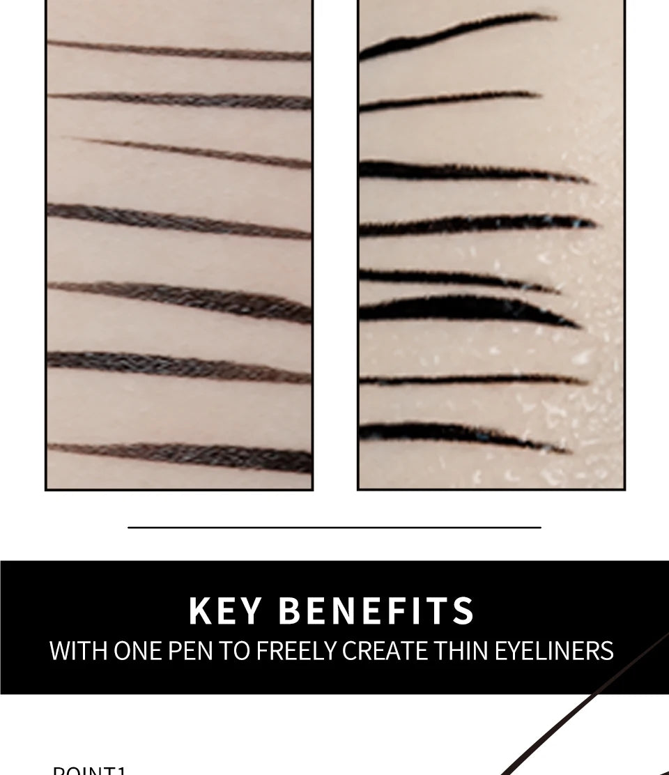 IMAGIC Waterproof Matte & Shine Eyeliner – Long-Lasting Black Pen
