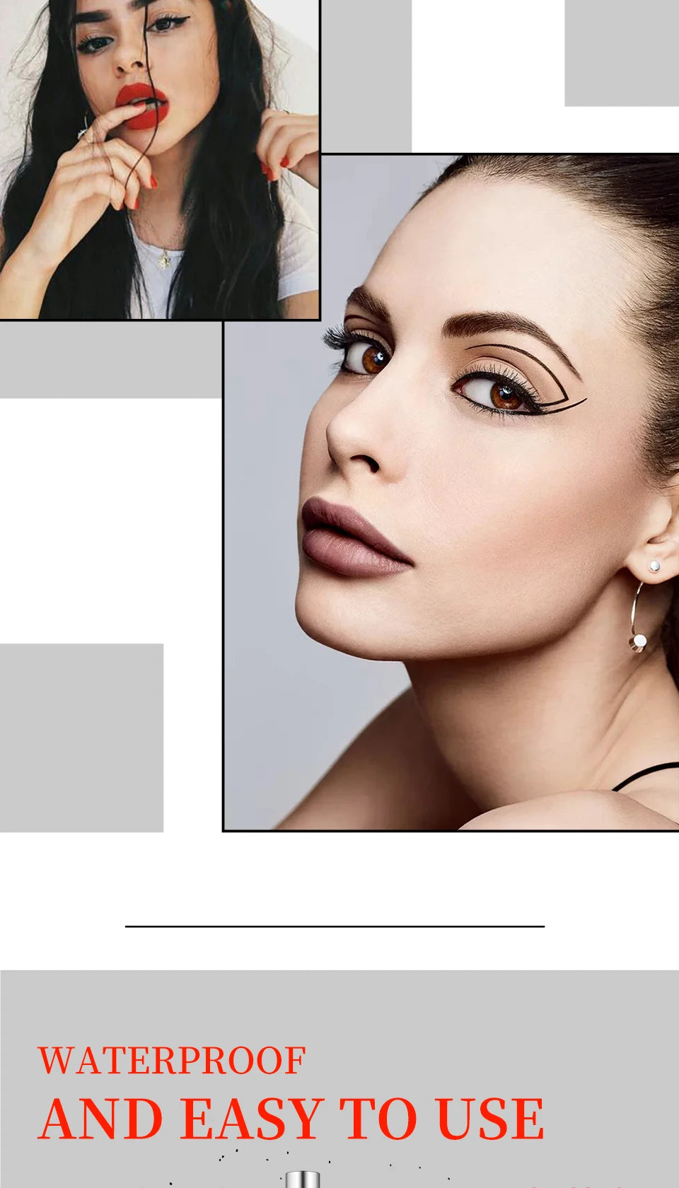 IMAGIC Waterproof Matte & Shine Eyeliner – Long-Lasting Black Pen