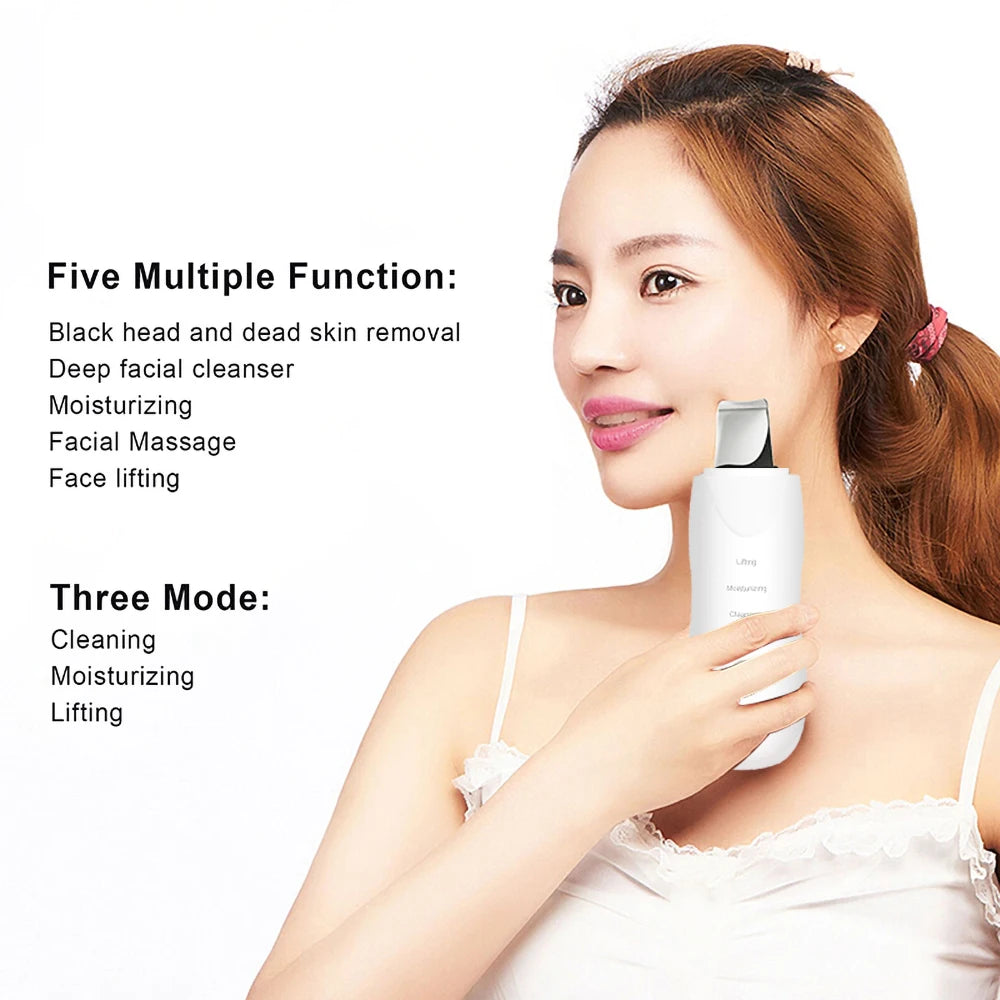Ultrasonic Skin Scrubber – Deep Facial Cleanser & Blackhead Remover