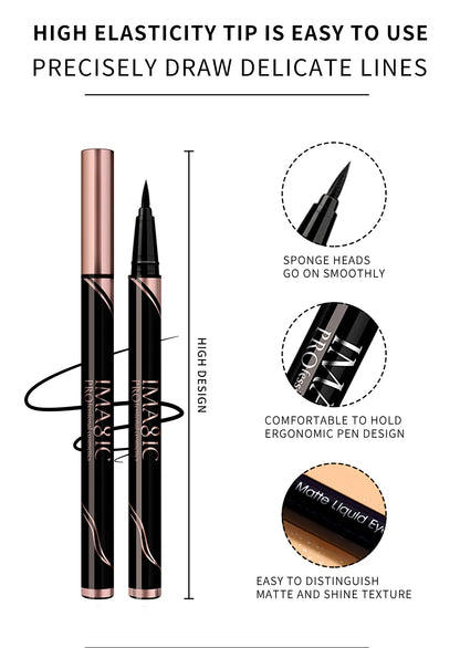 IMAGIC Waterproof Matte & Shine Eyeliner – Long-Lasting Black Pen