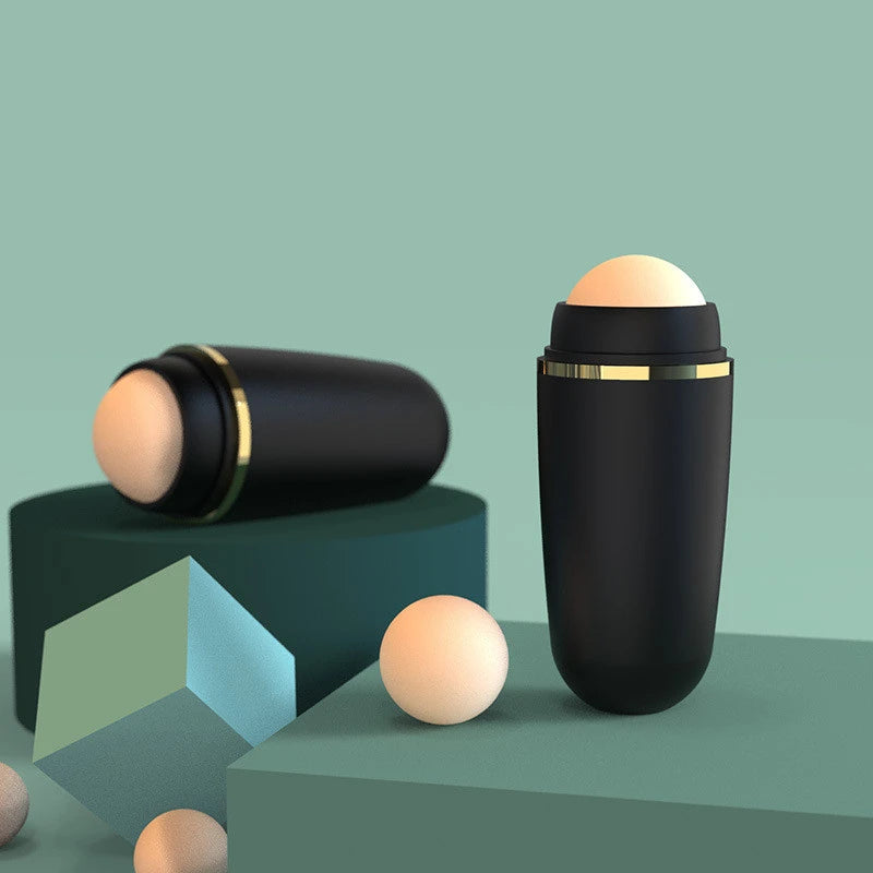 Volcanic Stone Face Oil Absorbing Roller – Natural Skin Care & Pore Cleansing Tool