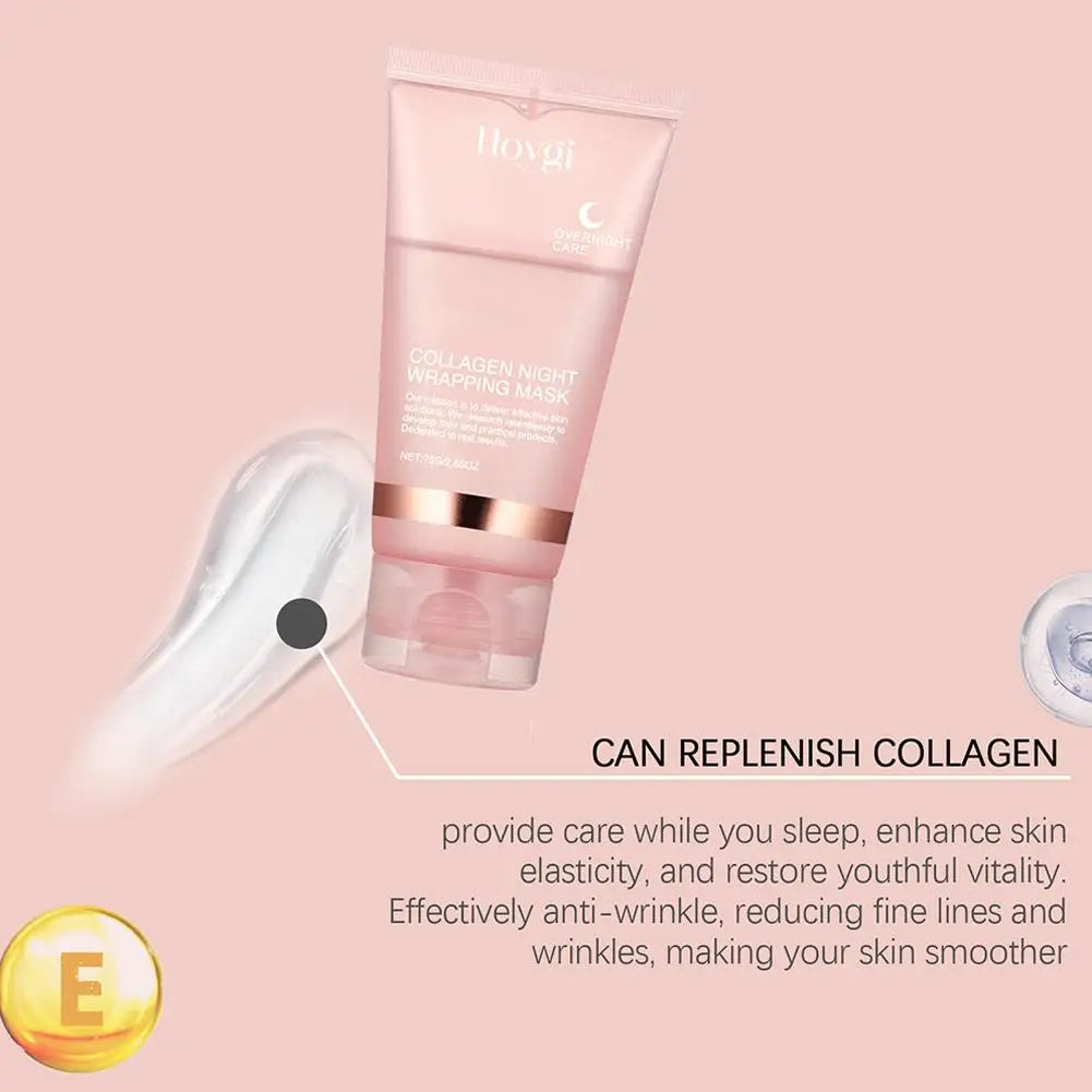 Collagen Clay Night Face Mask – Hydrating Overnight Skincare (75 ml)