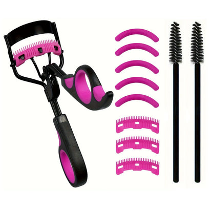 7/15pcs Eyelash Curler Set with Pads, Tweezers, Brushes & Mascara Wands for Women