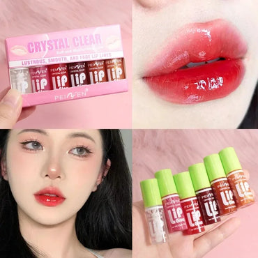 6PCS Moisturizing Lip Gloss Set – Hydrating Lip Oil, Plumper & Liquid Lipstic