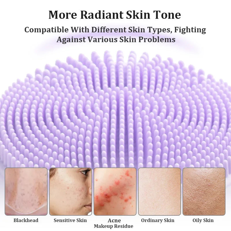 Rechargeable Sonic Facial Cleansing Brush – Waterproof Exfoliating Face Scrubber for Men & Women