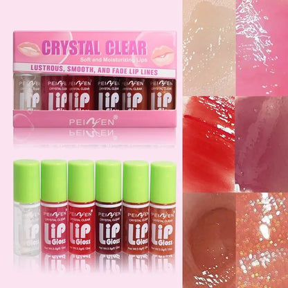 6PCS Moisturizing Lip Gloss Set – Hydrating Lip Oil, Plumper & Liquid Lipstic