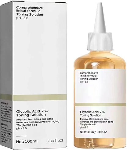 100ml Glycolic Acid 7% Toning Solution To Remove Acne and Moisturize Skin