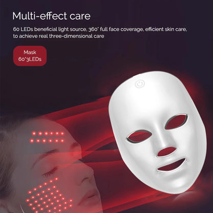 Wireless 7-Color LED Face & Neck Mask – Skin Tightening & Rejuvenation
