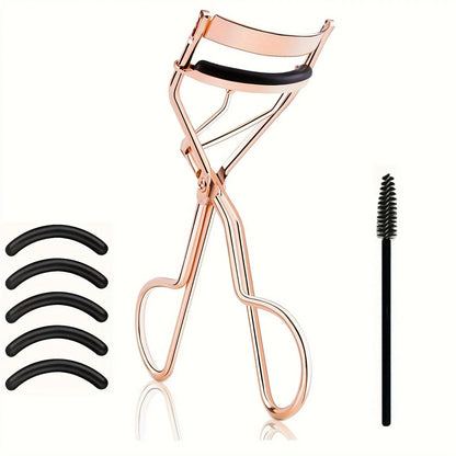 7/15pcs Eyelash Curler Set with Pads, Tweezers, Brushes & Mascara Wands for Women