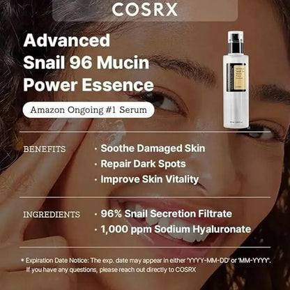 Advanced Snail 96 Mucin Power Essence/Cleanser/Cream Moisturizing Smoothing Nourishing Korean Skin Care