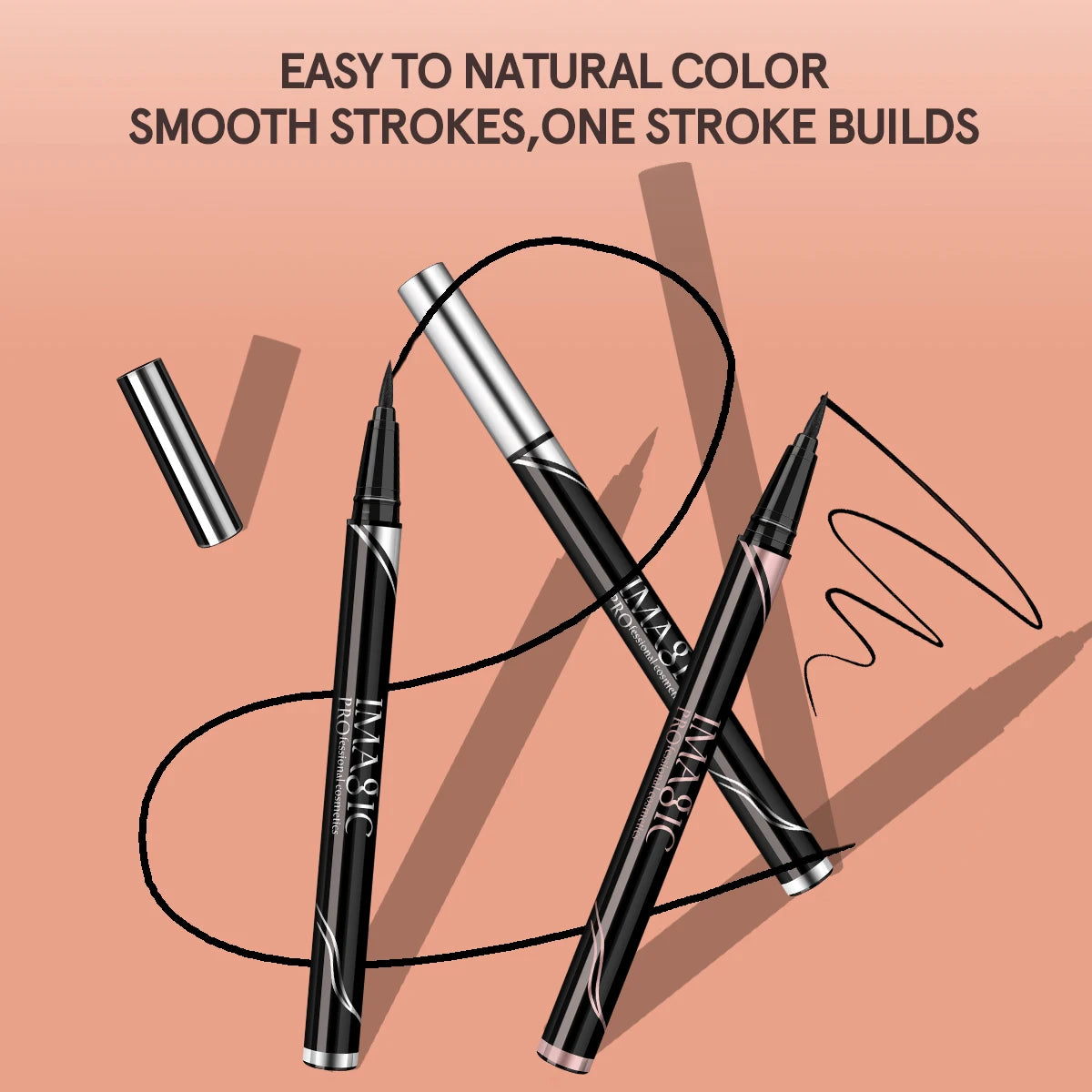 IMAGIC Waterproof Matte & Shine Eyeliner – Long-Lasting Black Pen