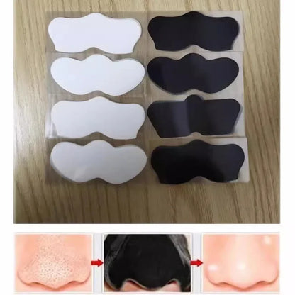 0PCS Bamboo Charcoal Blackhead Remover Nose Mask – Deep Cleansing Pore Strips