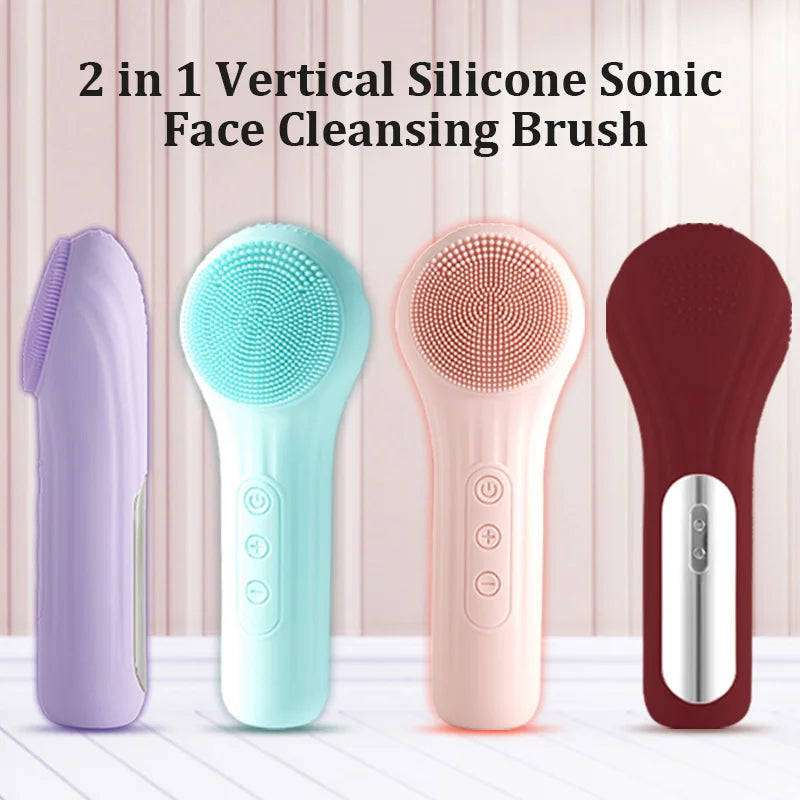 Rechargeable Sonic Facial Cleansing Brush – Waterproof Exfoliating Face Scrubber for Men & Women