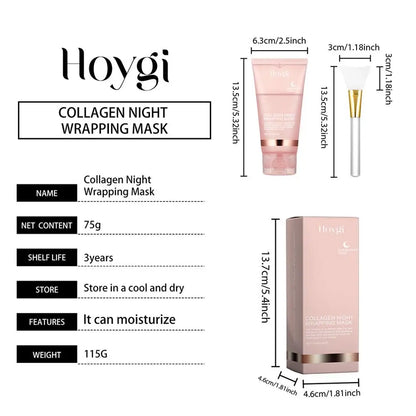 Collagen Clay Night Face Mask – Hydrating Overnight Skincare (75 ml)