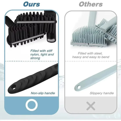 ilicone Back Scrubber with Handle – Soft Body Brush & Skin Massager for Shower Exfoliation