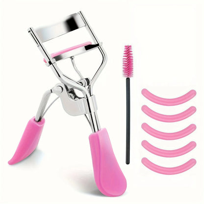 7/15pcs Eyelash Curler Set with Pads, Tweezers, Brushes & Mascara Wands for Women