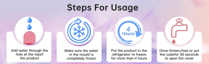 Ice Face Roller Ice Cube Beauty Massage Silicone Ice Mold For Eye Puffiness