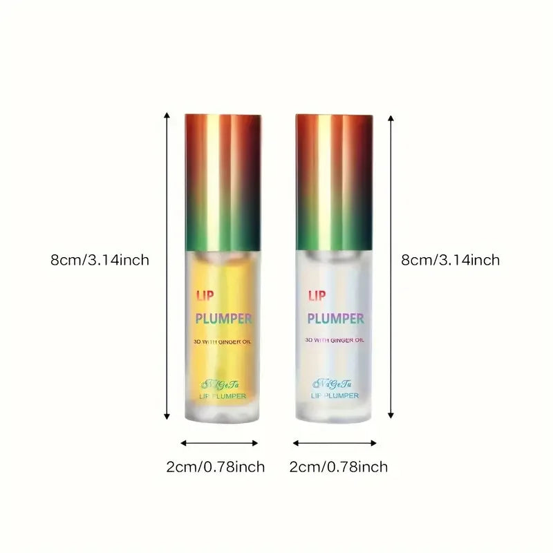 Ginger & Mint Lip Plumper Oil – Natural Hydrating Lip Gloss Serum