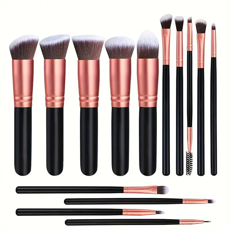 14PCS Makeup Brush Set – Soft Foundation, Powder & Eyeshadow Brushes