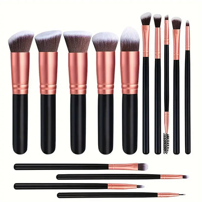 14PCS Makeup Brush Set – Soft Foundation, Powder & Eyeshadow Brushes