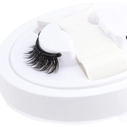 Hot 1 Pair Magnetic Eyelashes Handmade Fluffy Faux Mink Lashes Reusable Natural False Eyelashes and Magnetic Tweezers Set Makeup