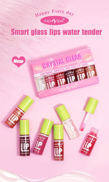 6PCS Moisturizing Lip Gloss Set – Hydrating Lip Oil, Plumper & Liquid Lipstic