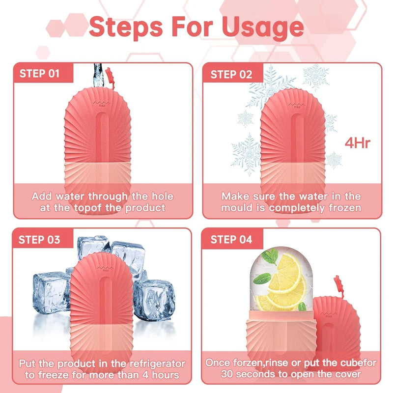 Ice Face Roller Ice Cube Beauty Massage Silicone Ice Mold For Eye Puffiness