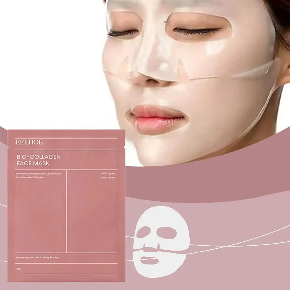 Bio Collagen Face Mask – Hydrating, Pore-Minimizing & Brightening (1/5/10 Pcs)