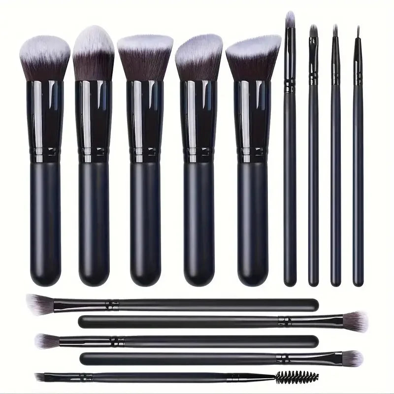 14PCS Makeup Brush Set – Soft Foundation, Powder & Eyeshadow Brushes