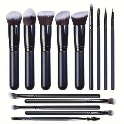 14PCS Makeup Brush Set – Soft Foundation, Powder & Eyeshadow Brushes