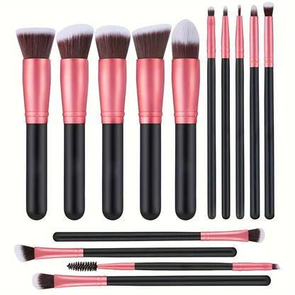 14PCS Makeup Brush Set – Soft Foundation, Powder & Eyeshadow Brushes