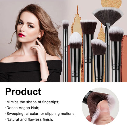 14PCS Makeup Brush Set – Soft Foundation, Powder & Eyeshadow Brushes