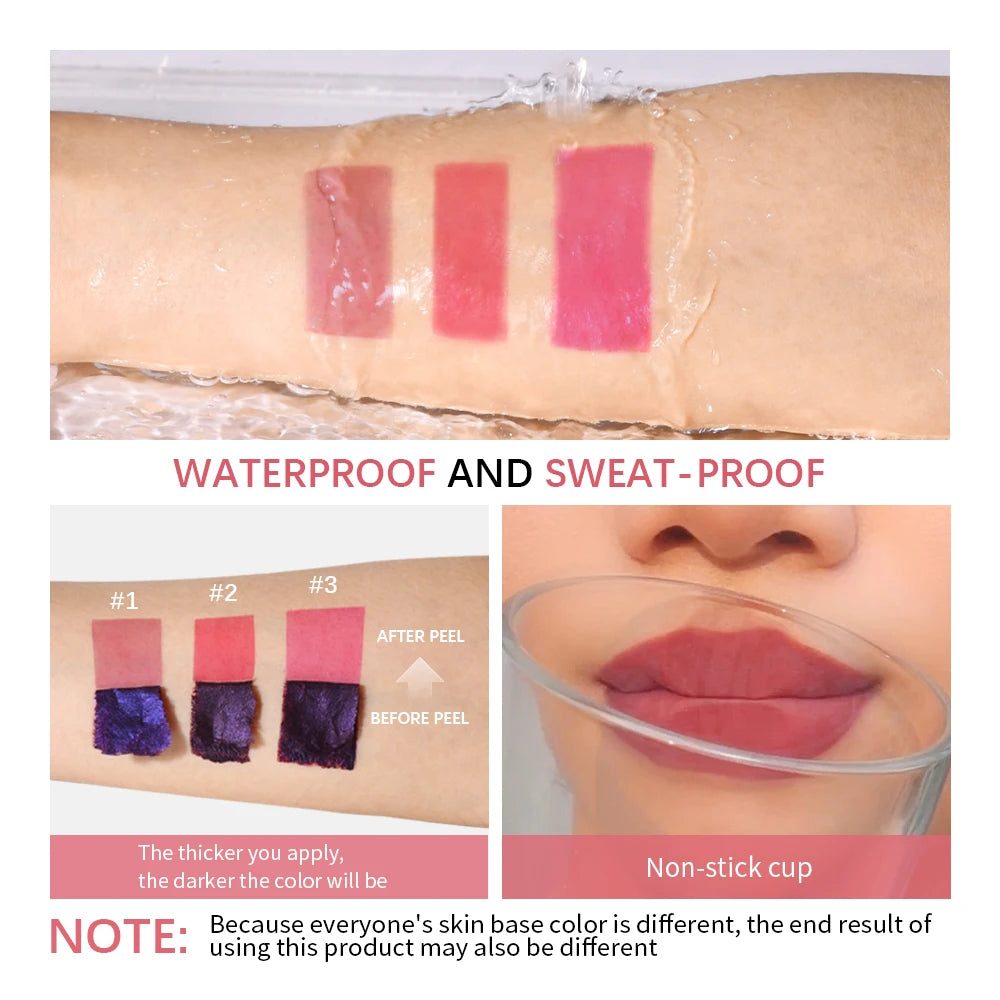 Waterproof Lip Stain – Long-Lasting Lip Pigment (2.5 ml, 3 Shades)