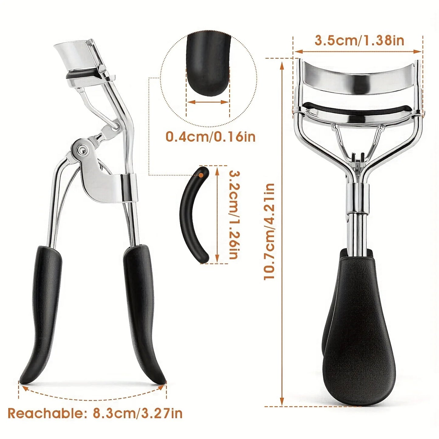 7/15pcs Eyelash Curler Set with Pads, Tweezers, Brushes & Mascara Wands for Women