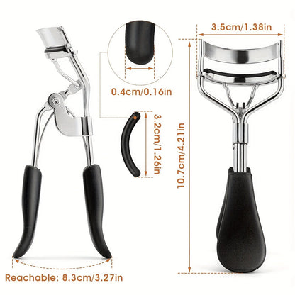 7/15pcs Eyelash Curler Set with Pads, Tweezers, Brushes & Mascara Wands for Women