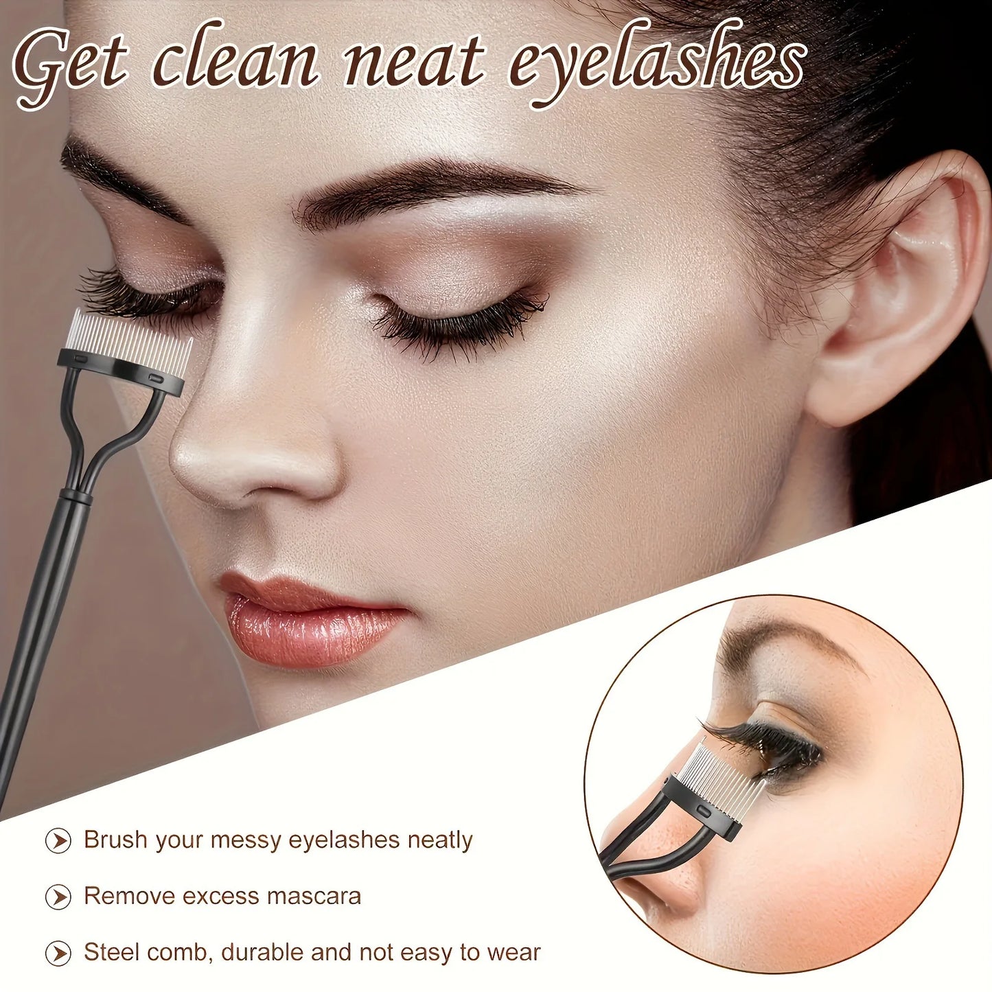 7/15pcs Eyelash Curler Set with Pads, Tweezers, Brushes & Mascara Wands for Women
