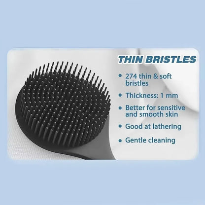 ilicone Back Scrubber with Handle – Soft Body Brush & Skin Massager for Shower Exfoliation
