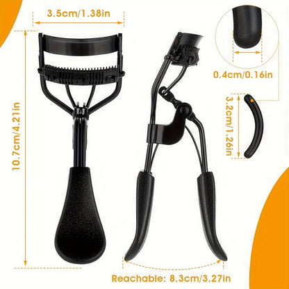 7/15pcs Eyelash Curler Set with Pads, Tweezers, Brushes & Mascara Wands for Women